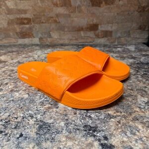 Carrots Slides By Anwar Carrots Men Embossed Logo Sandals Size 10 Orange
